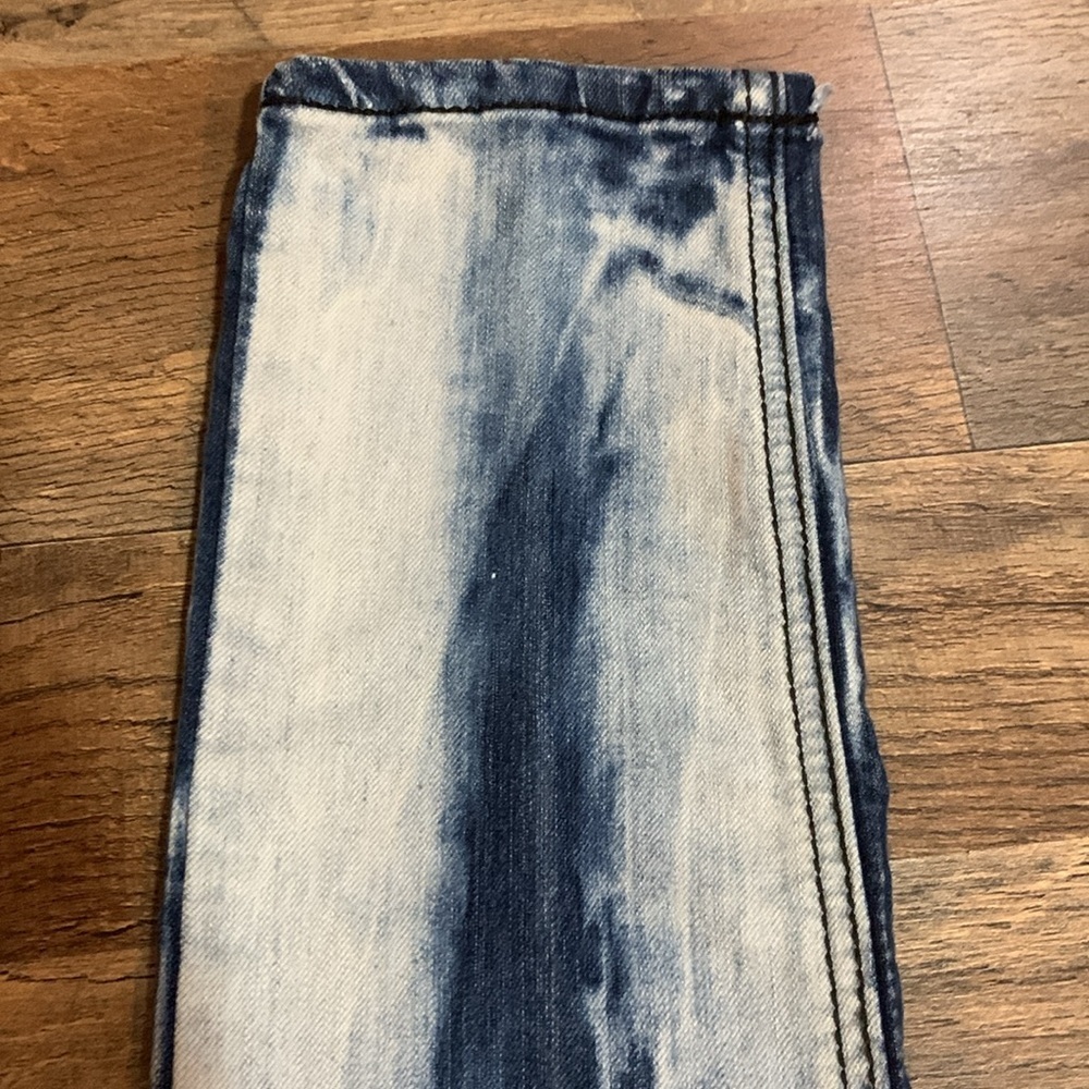 Y2K Acid Washed Bleached Denim Jeans Size 0 Juniors Women’s Retro Fit - Picture 16 of 17